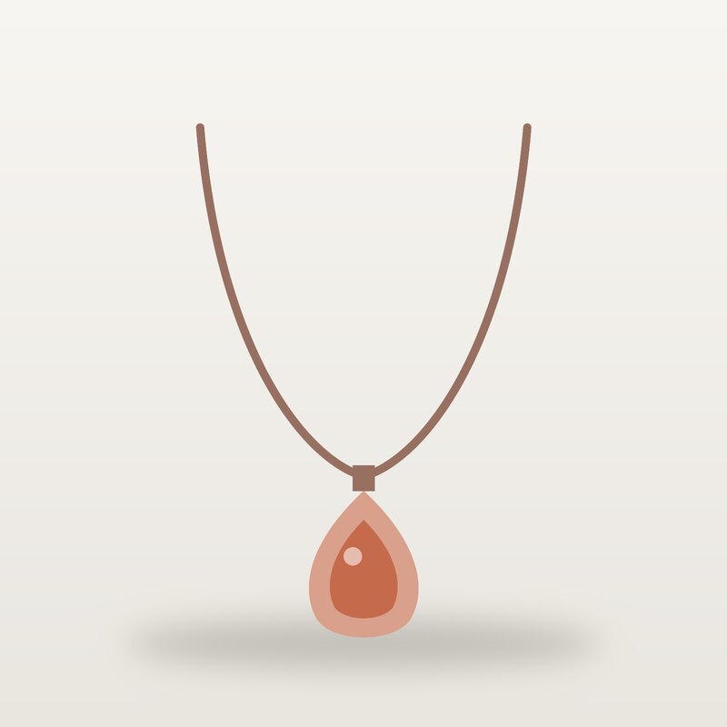 Rose Gold Pendant, Terracotta