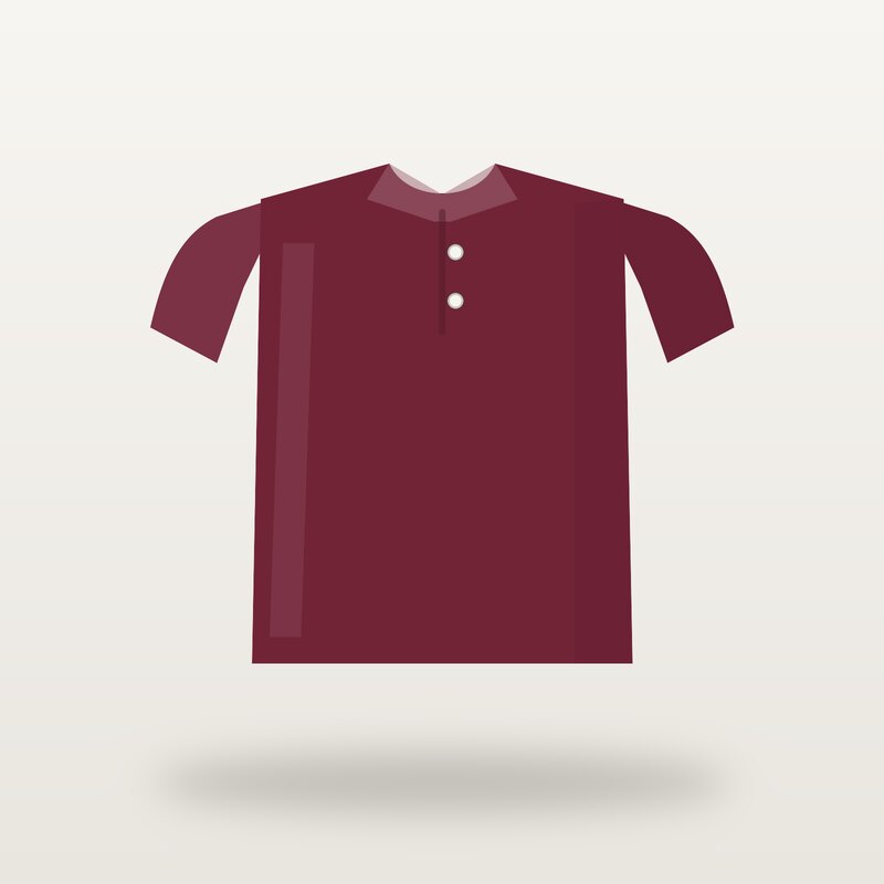 Wool Polo Shirt, Burgundy