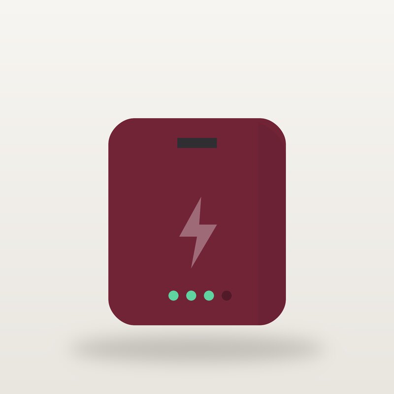 Compact Power Bank, Burgundy