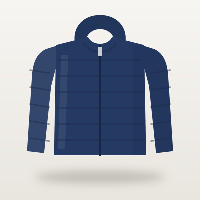 Fleece Puffer Jacket, Navy