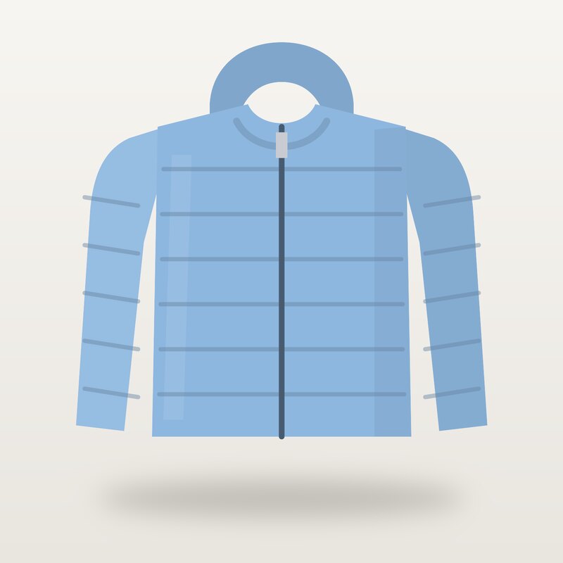 Cotton Puffer Jacket, Sky Blue