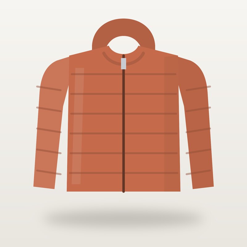 Cotton Puffer Jacket, Terracotta