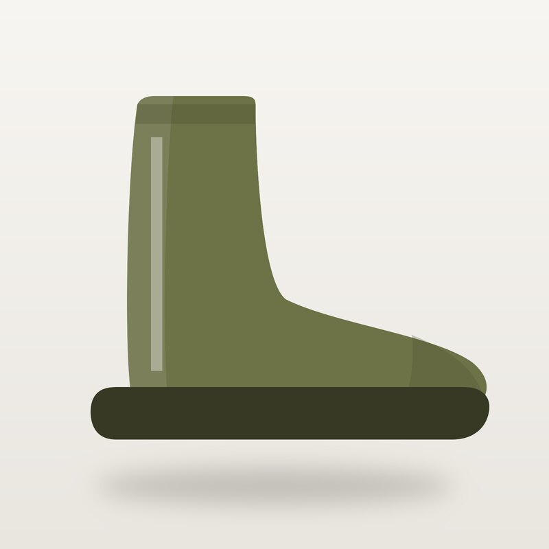 Organic Rain Boots, Olive