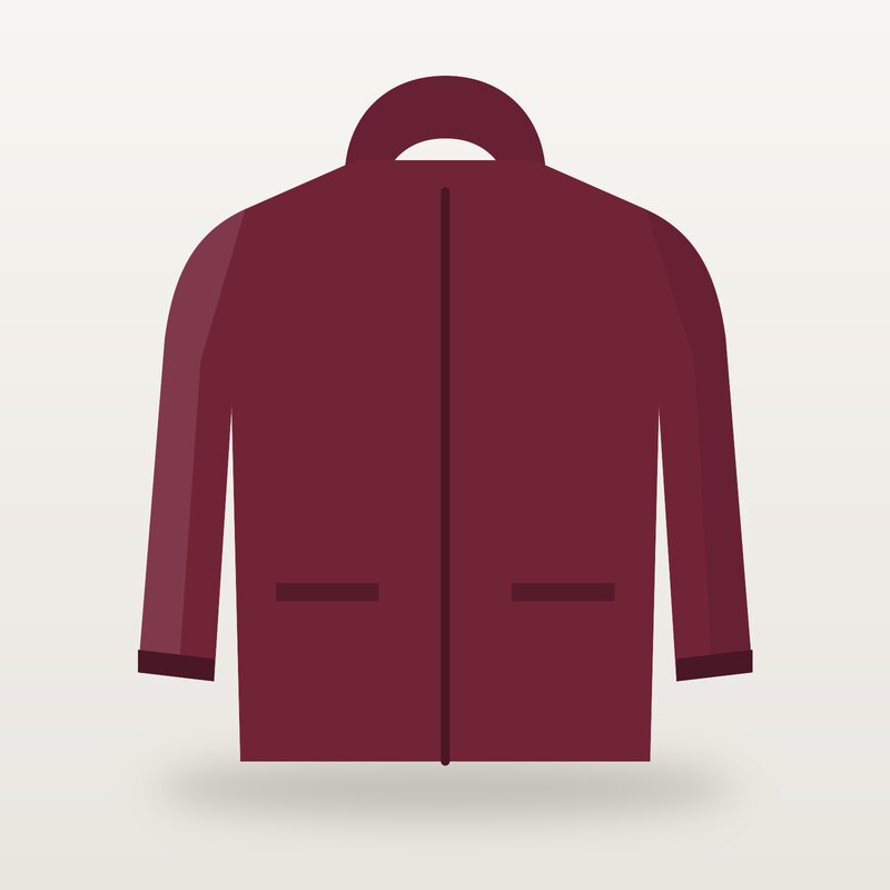 Packable Rain Jacket, Burgundy