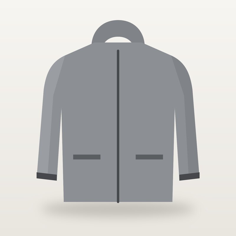 Packable Rain Jacket, Grey