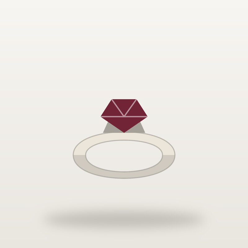 Pearl Ring, Burgundy