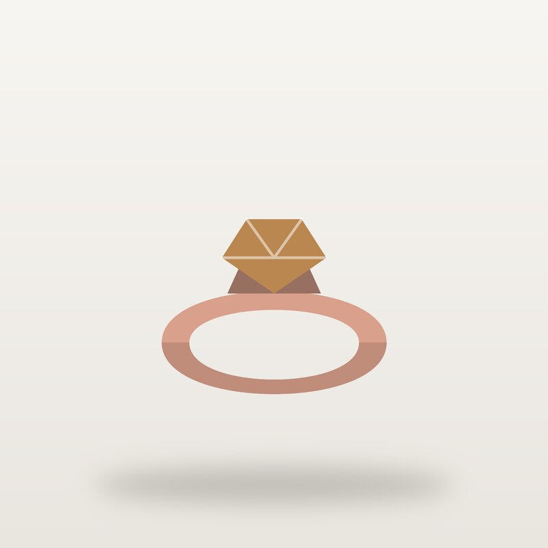 Rose Gold Ring, Camel