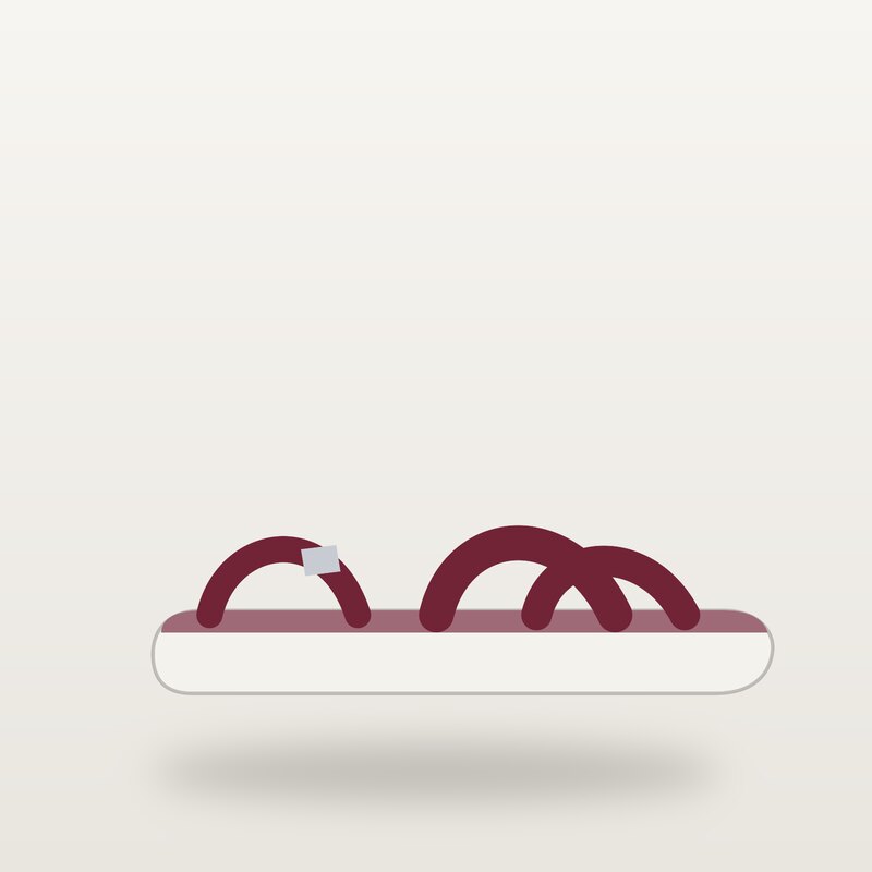 Canvas Sandals, Burgundy