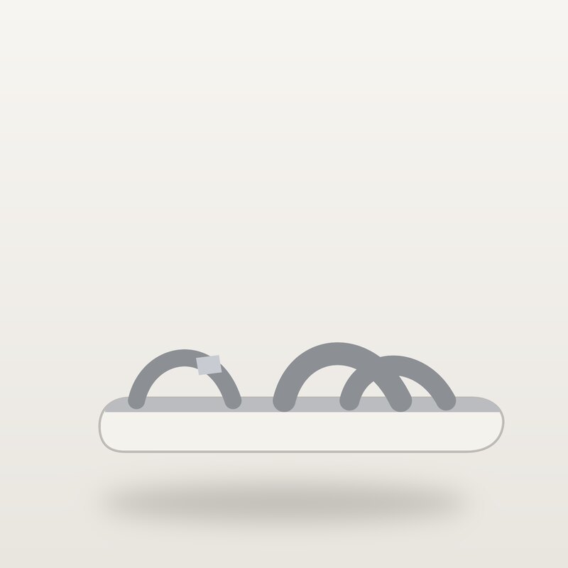 Knit Sandals, Grey