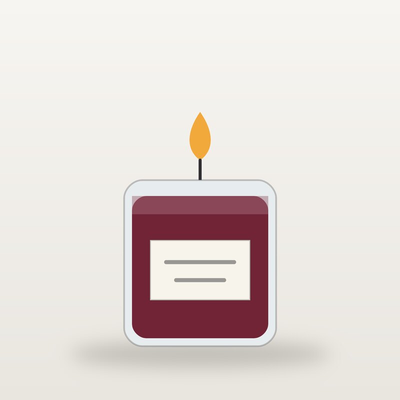 Ceramic Scented Candle, Burgundy