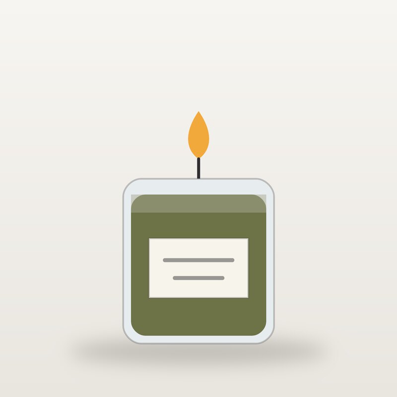 Ceramic Scented Candle, Olive