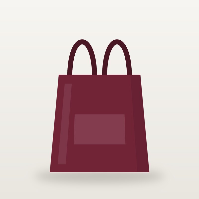 Canvas Shopper, Burgundy