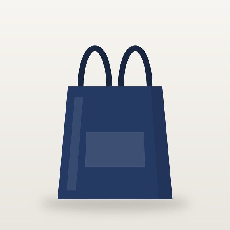 Leather Shopper, Navy