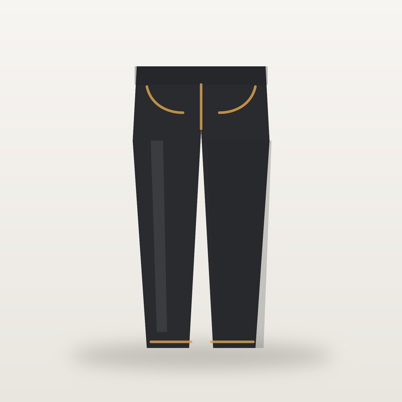 Cotton Slim Jeans, Black