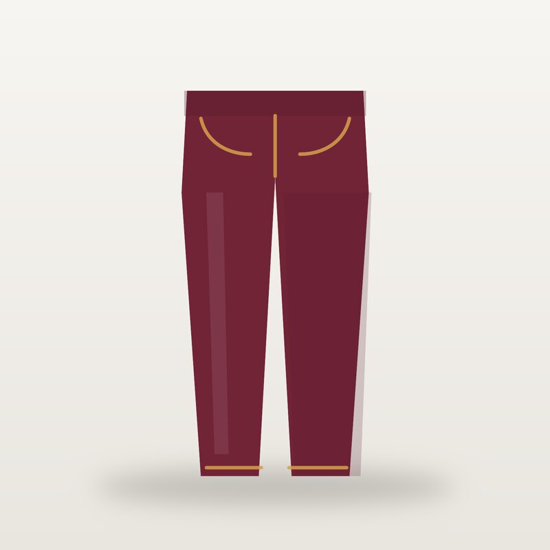 Wool Slim Jeans, Burgundy