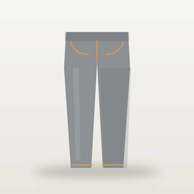 Wool Slim Jeans, Grey