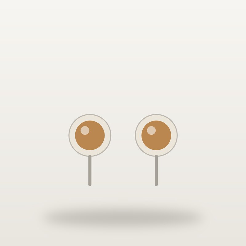 Pearl Stud Earrings, Camel