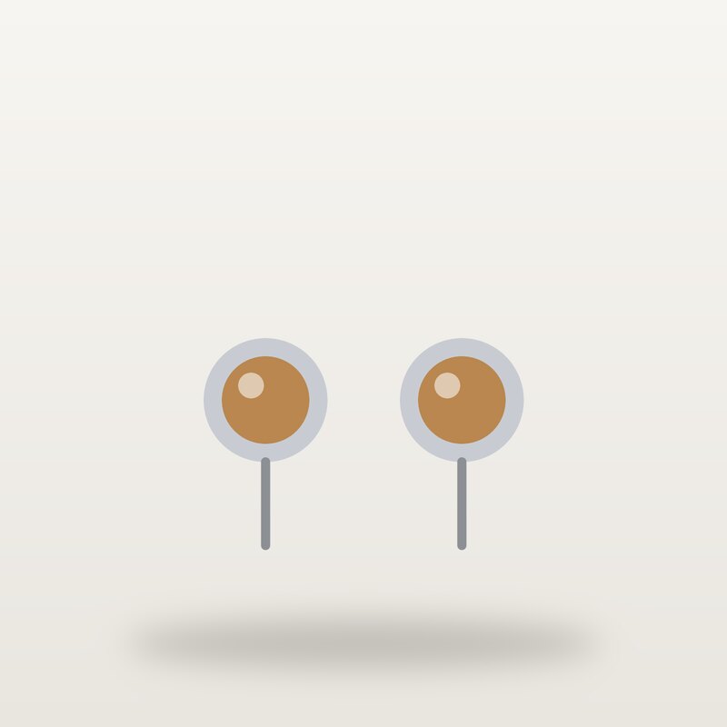 Minimal Stud Earrings, Camel