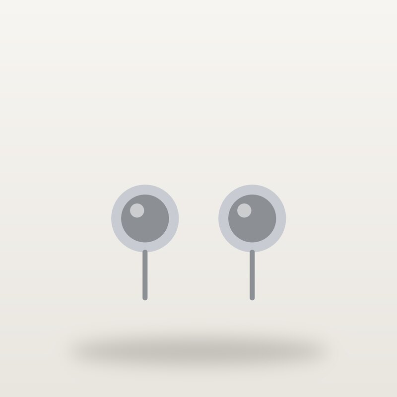 Minimal Stud Earrings, Grey