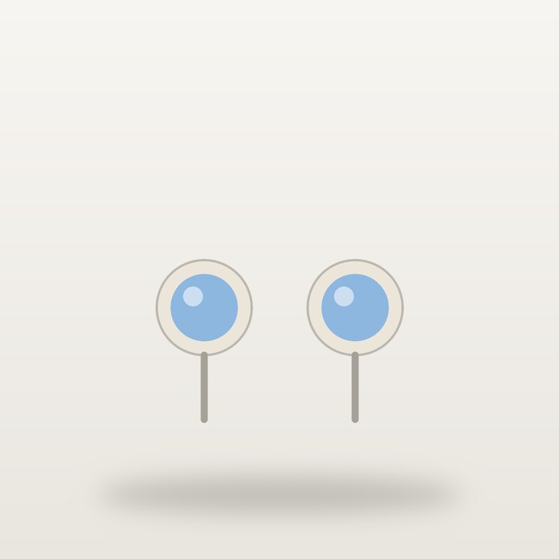 Pearl Stud Earrings, Sky Blue