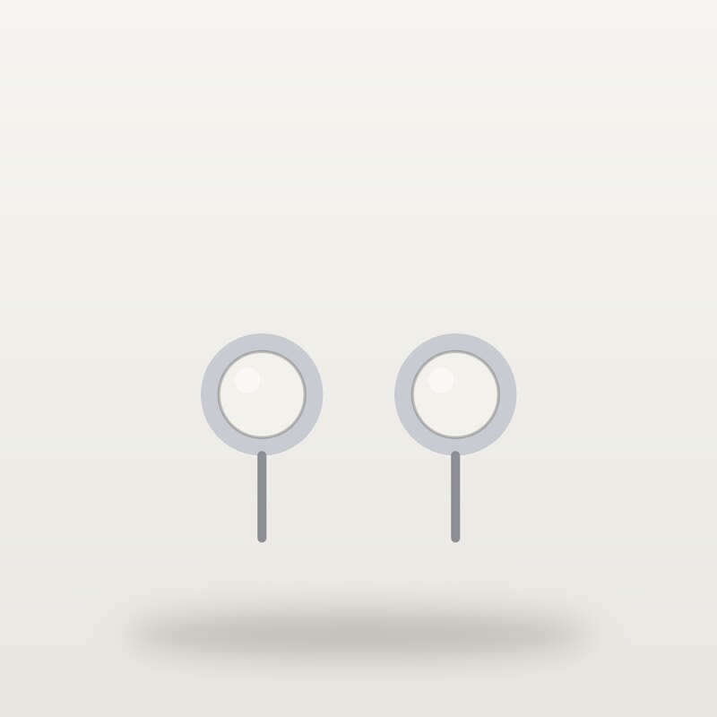 Sterling Stud Earrings, White