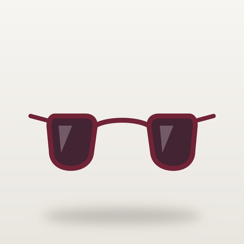 Wool Sunglasses, Burgundy