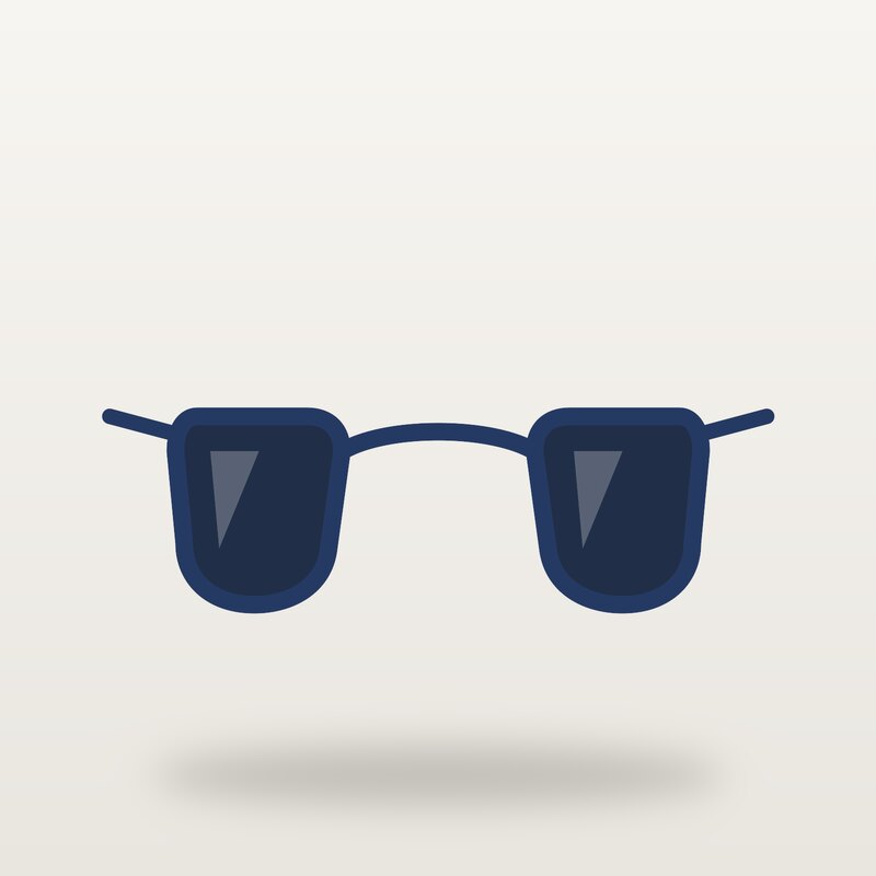 Leather Sunglasses, Navy