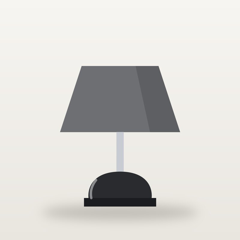 Wool Table Lamp, Black