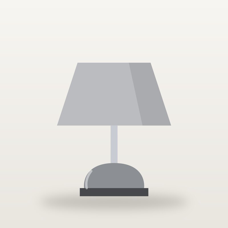 Ceramic Table Lamp, Grey