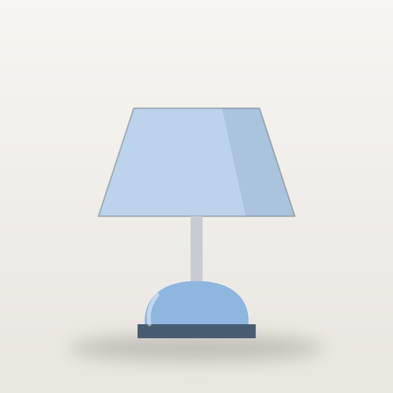 Ceramic Table Lamp, Sky Blue