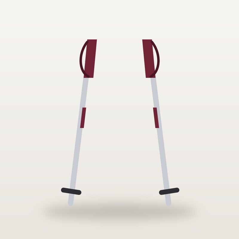 Alpine Trekking Poles, Burgundy