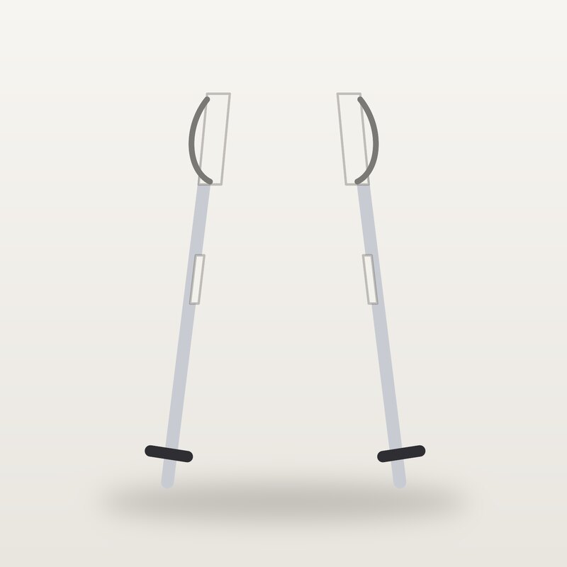 Alpine Trekking Poles, White