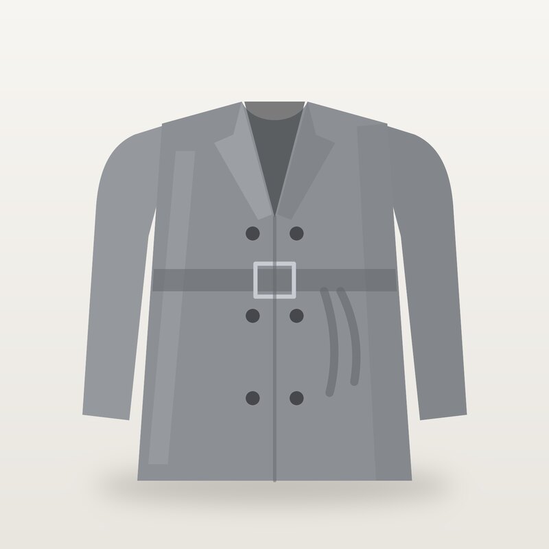 Linen Trench Coat, Grey