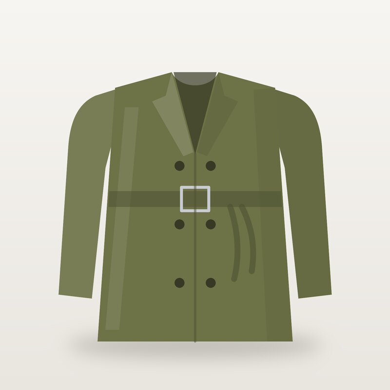 Cotton Trench Coat, Olive