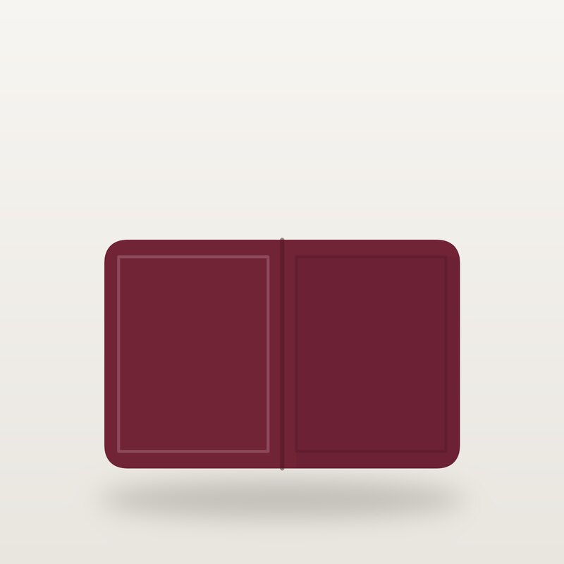 Wool Wallet, Burgundy