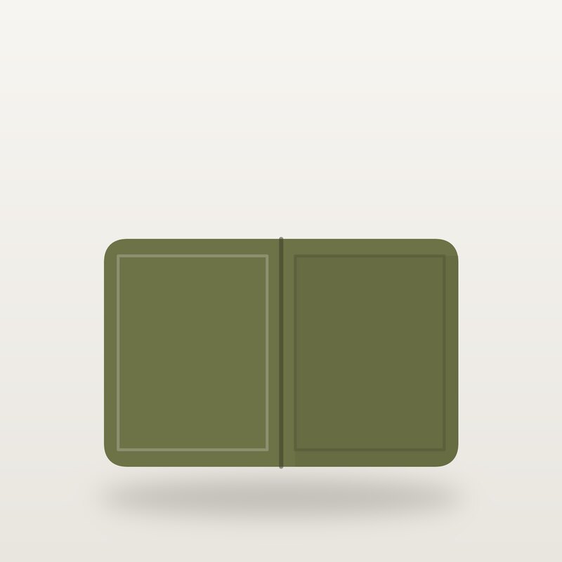 Leather Wallet, Olive