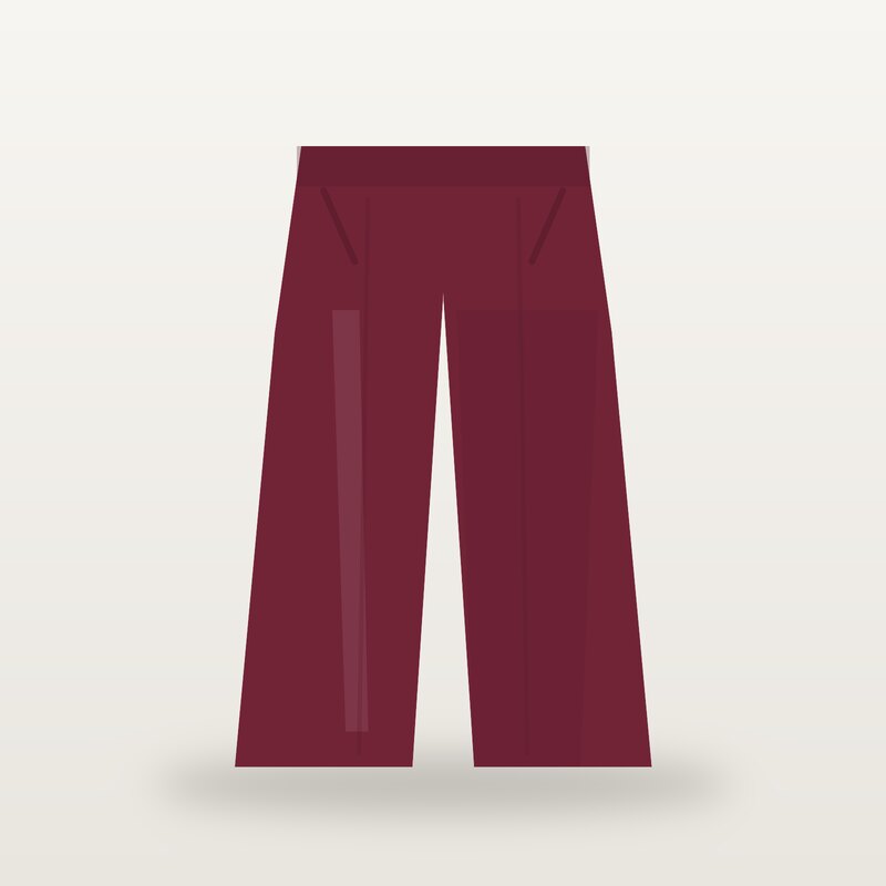 Linen Wide-Leg Trousers, Burgundy