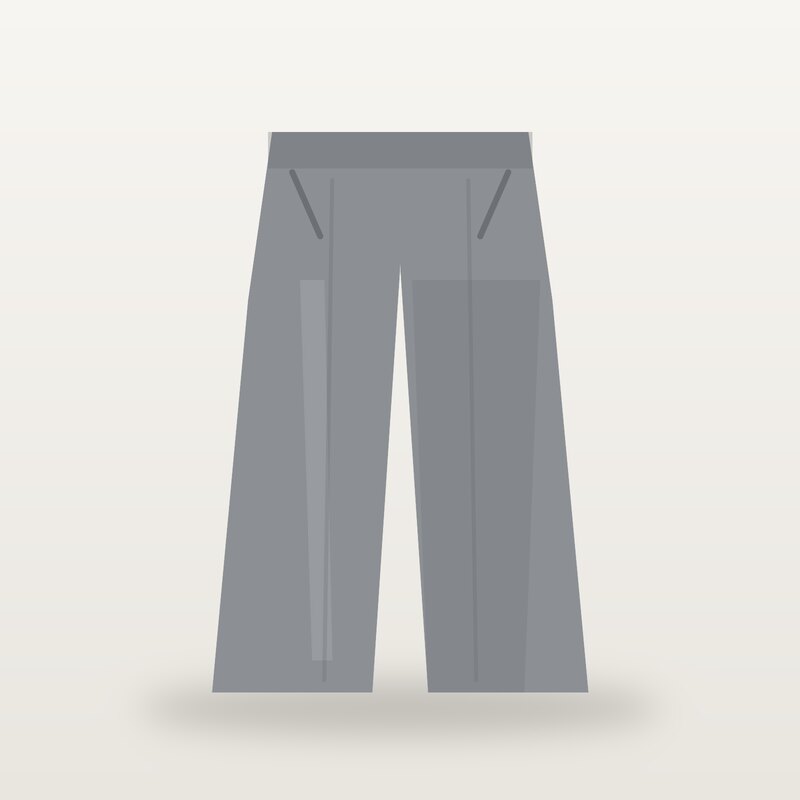 Linen Wide-Leg Trousers, Grey