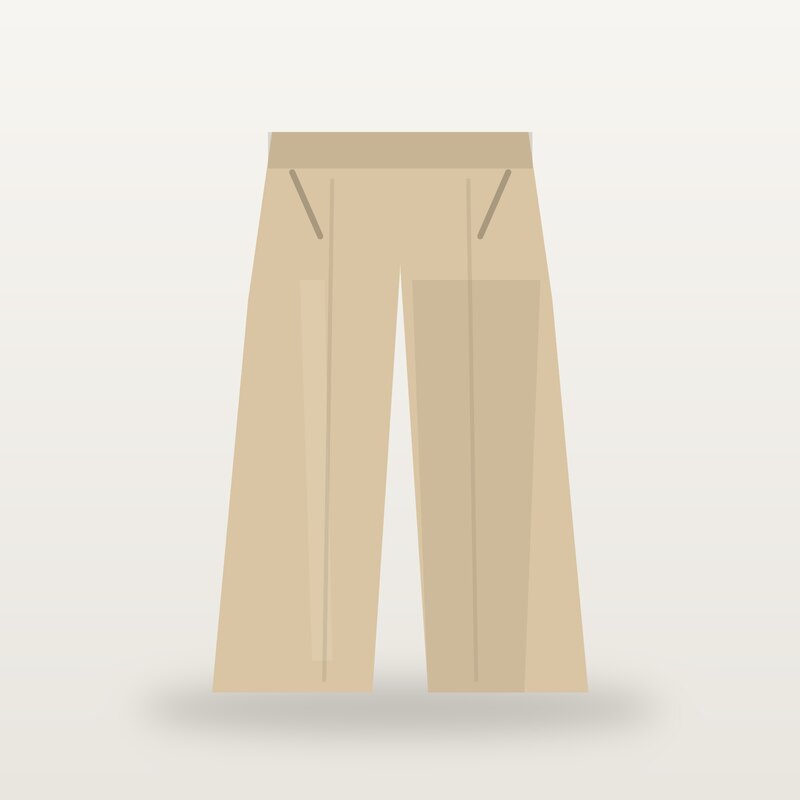 Cotton Wide-Leg Trousers, Sand