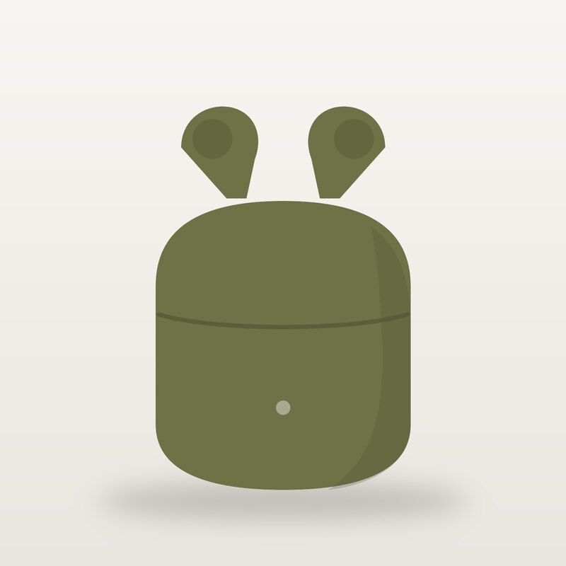Compact Wireless Earbuds, Olive