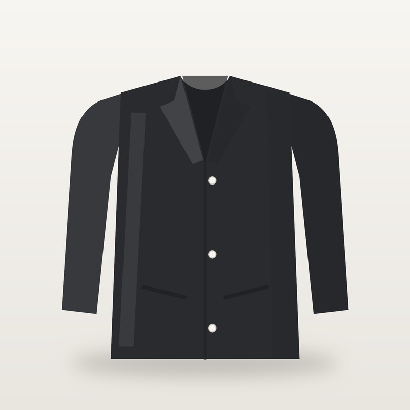 Cotton Wool Coat, Black