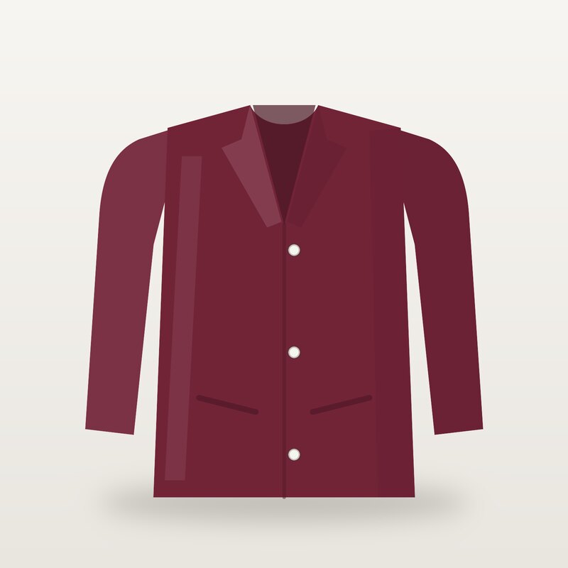Wool Wool Coat, Burgundy