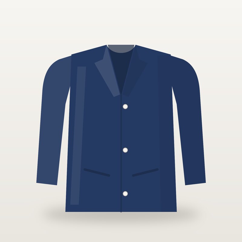 Linen Wool Coat, Navy