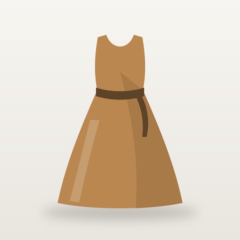 Cotton Wrap Dress, Camel