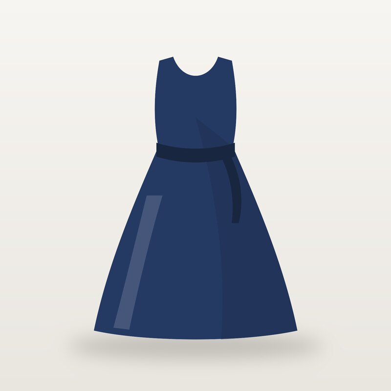 Linen Wrap Dress, Navy