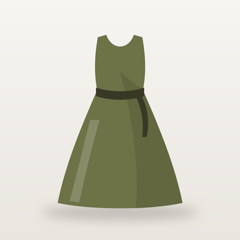 Linen Wrap Dress, Olive