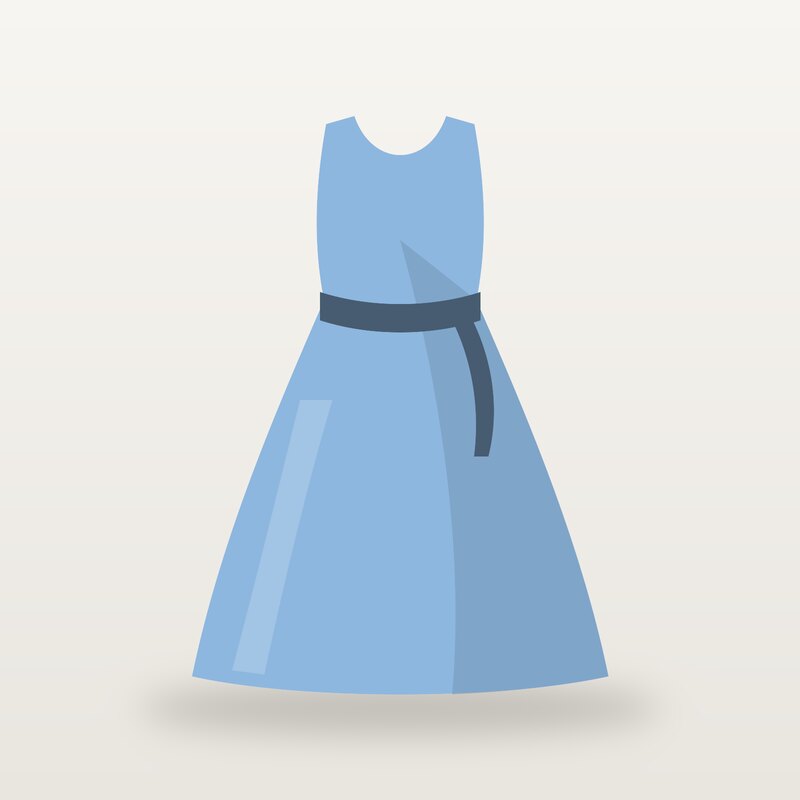 Cotton Wrap Dress, Sky Blue