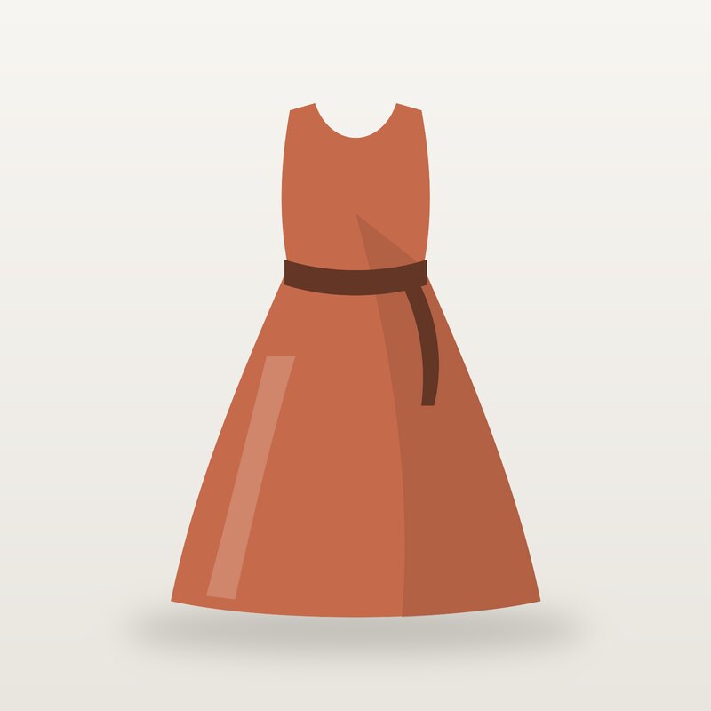 Cotton Wrap Dress, Terracotta